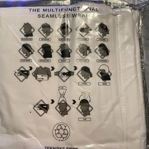 Scarf   bandana pack of 3 different colors, white, gray and black.